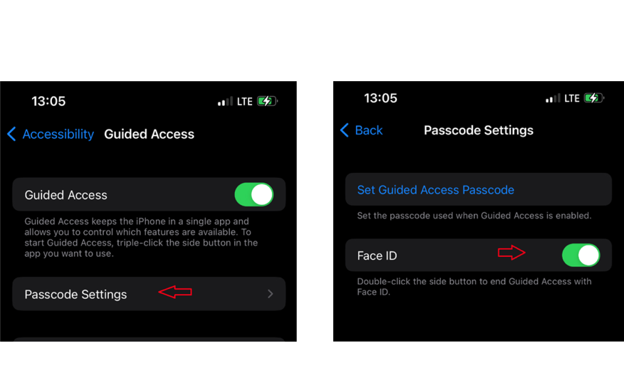 how to enable accessibility shortcut for guided access 