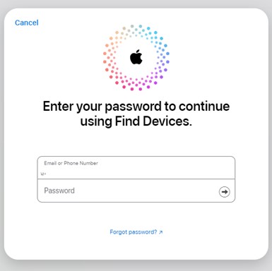 trouver la page de connexion des appareils sur icloud