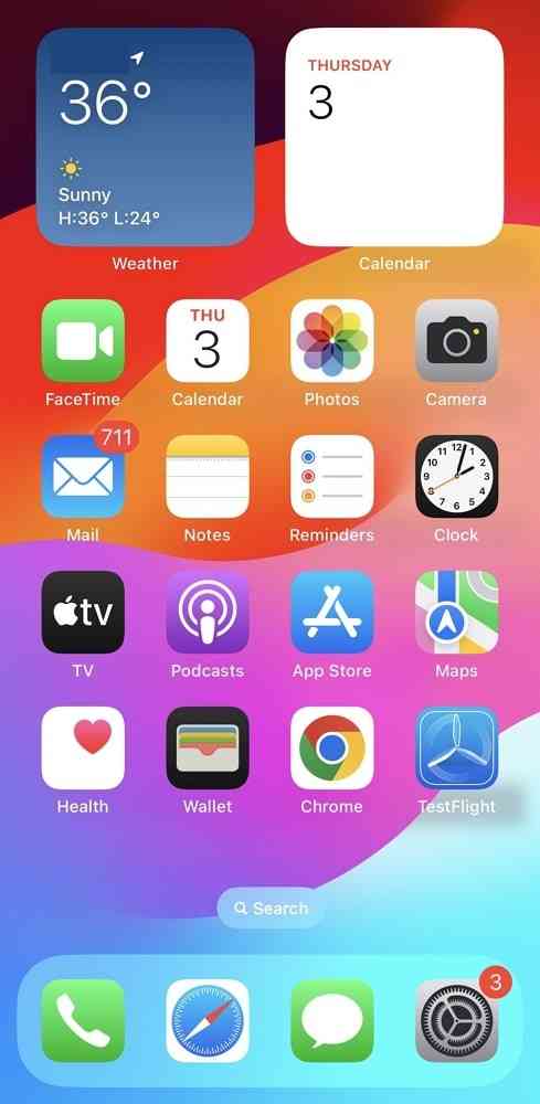 access home screen of iphone