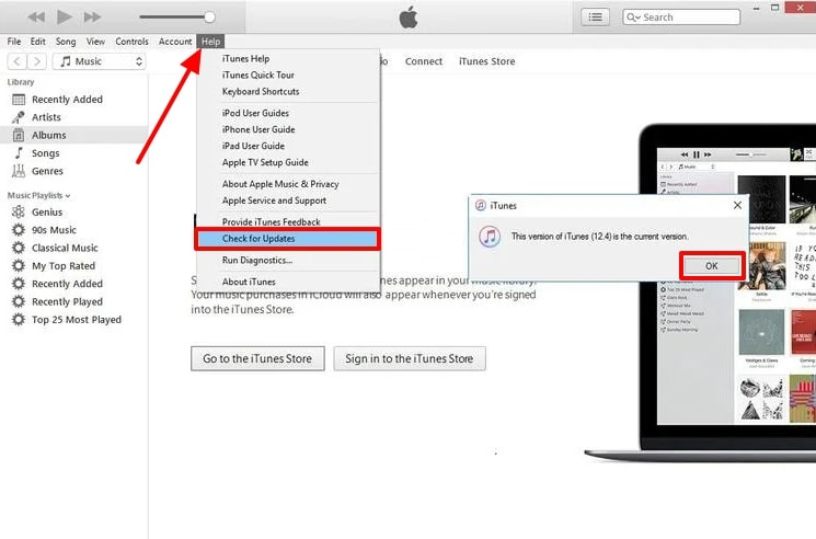 ensure itunes app is updated 