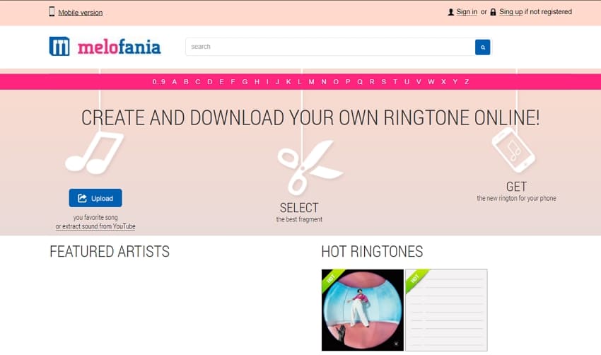 melofania ringtone website