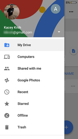 open google drive on phone