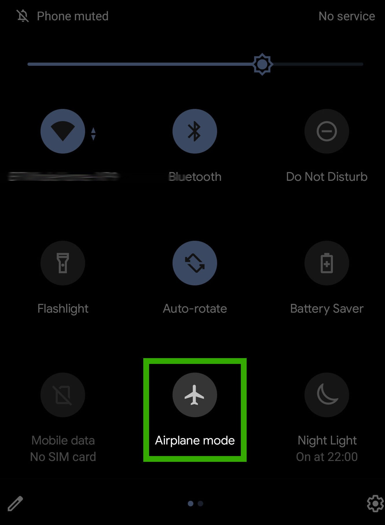 turning on airplane mode on android