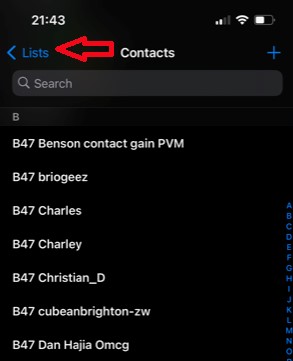 how to create contact list on iphone