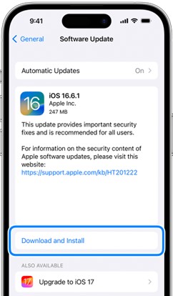 comprueba la última versión de actualización del sistema del iphone para solucionar si las notas no se sincronizan