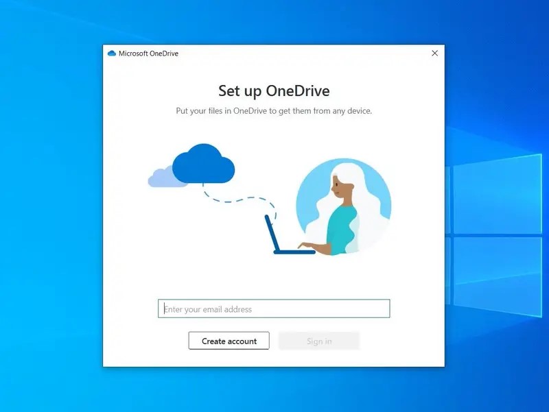 signing in to onedrive account