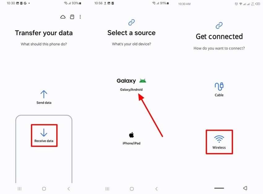 receive data wirelessly 