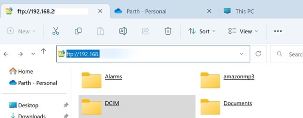 type the server address in the address bar in the computer’s file explorer