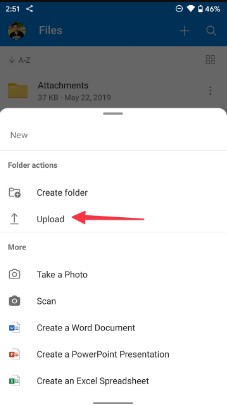 upload files on onedrive then download them on your pc