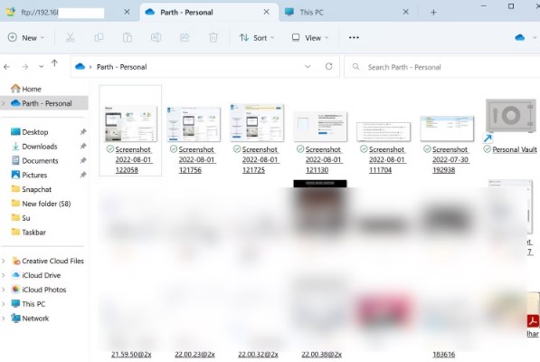 open file explorer and access your uploaded files on your onedrive account