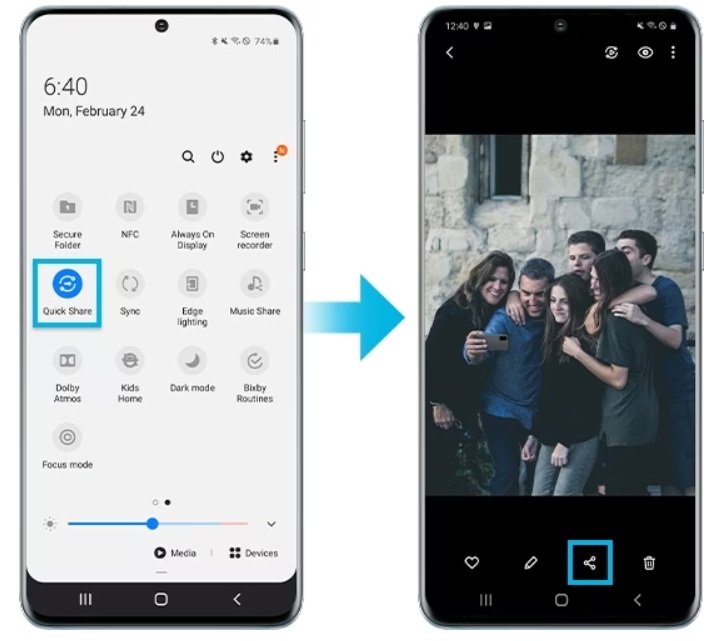 samsung quick share vs nearby share 