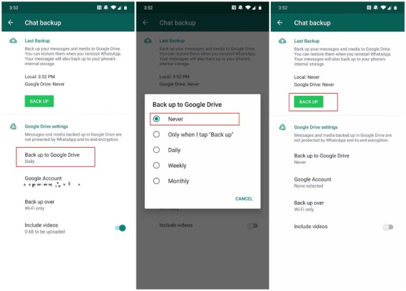 back up your whatsapp messages on android then restore them on another phone