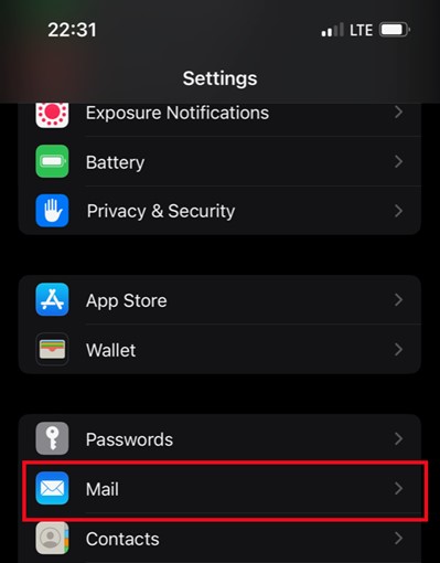 how to reset iphone without losing data - mail settings on iphone