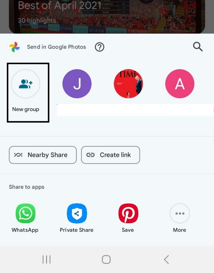 samsung data transfer via google photos