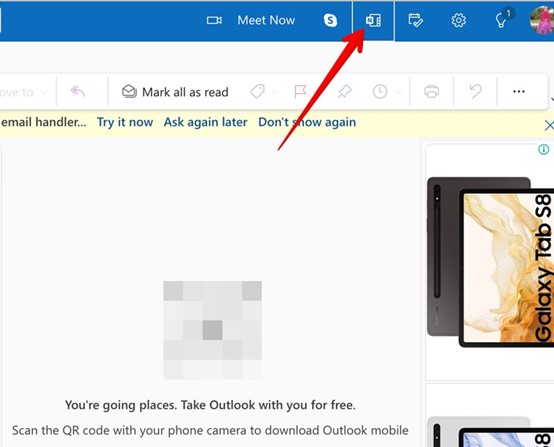 microsoft onenote feed icon via outlook