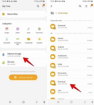 eliminar archivos descargados y varios para solucionar el problema de almacenamiento lleno de samsung