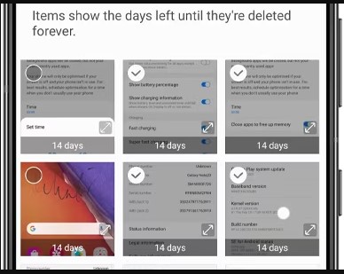 select files on recycle bin, delete the permanently to free up samsung storage