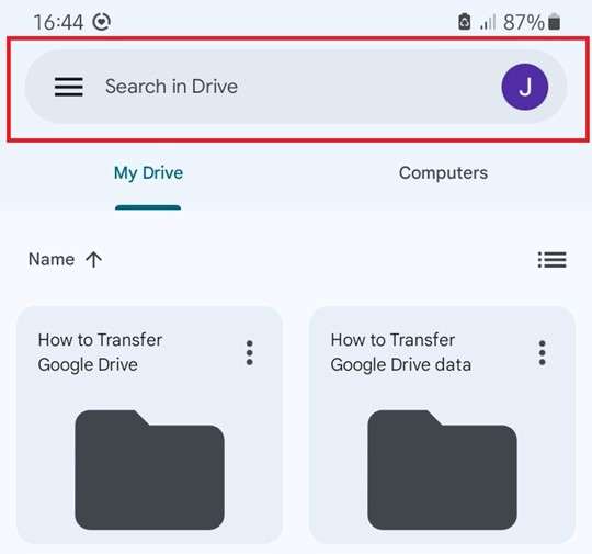 search icon google drive