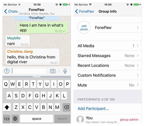 open whatsapp on iphone