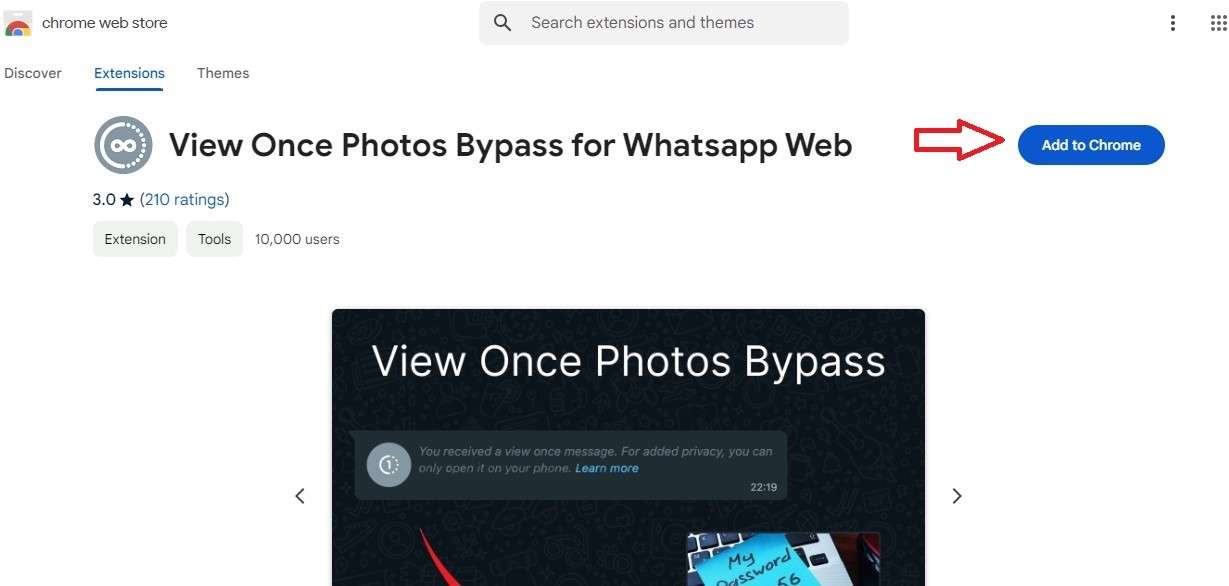 whatsapp View Once bypass chrome extension