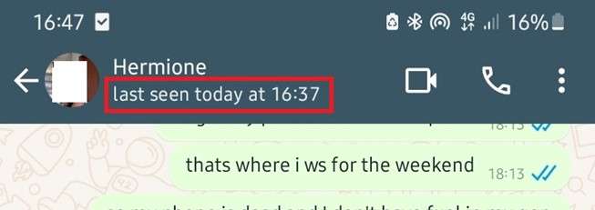check whatsapp last seen directly