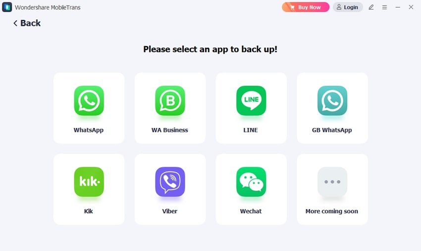 select your whatsapp app