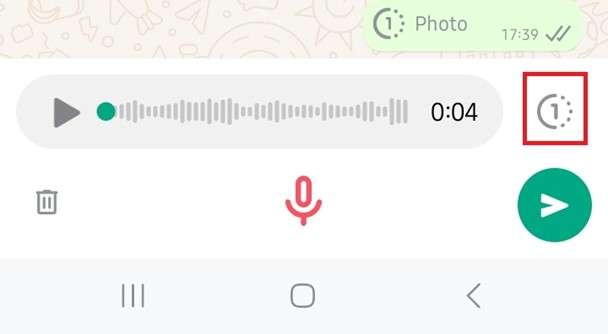 send whatsapp view once voice message