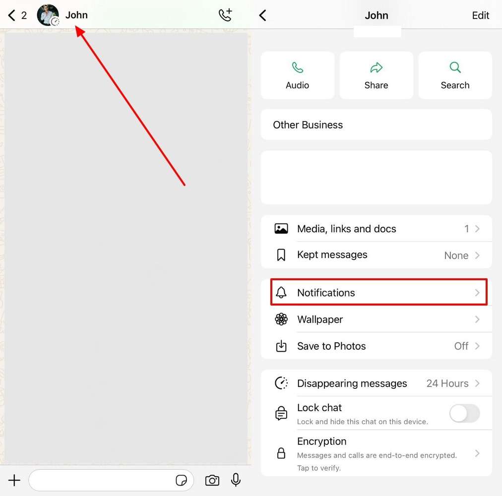 access notifications settings