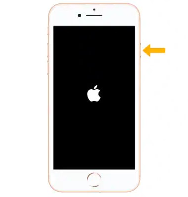 hold the power button until your iphone displays the apple logo