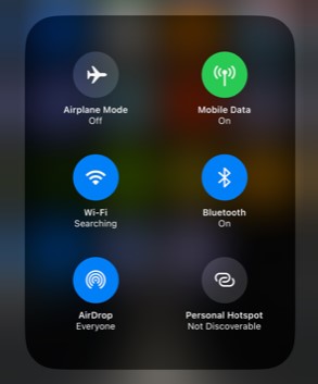 activar bluetooth y wi-fi para solucionar el problema de airdrop