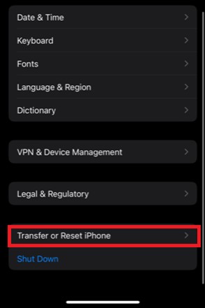 transfer or reset iphone option iphone if your airdrop is declined and not working