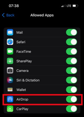 lift airdrop restrictions for airdrop to work well