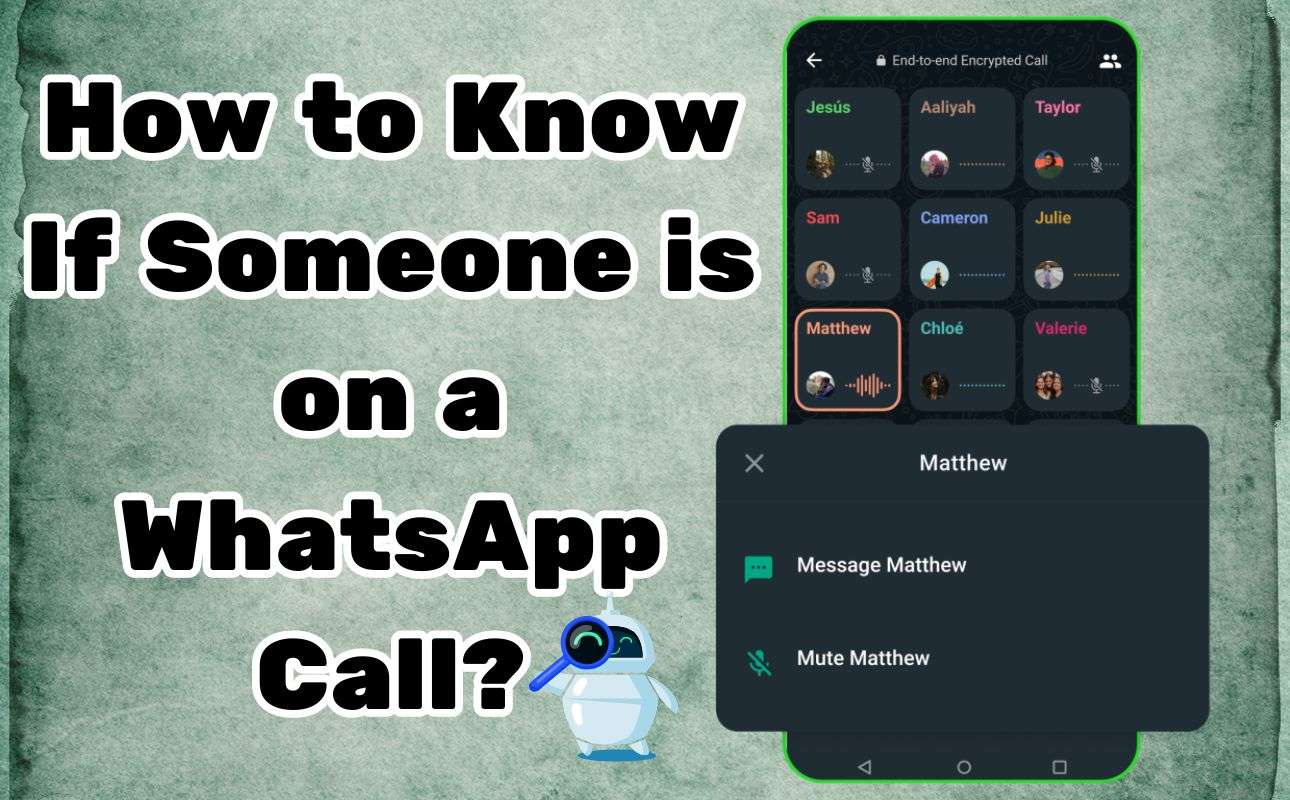 How do you know if someone is on a WhatsApp call?