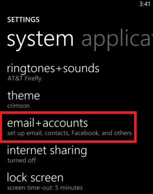 email+accounts option