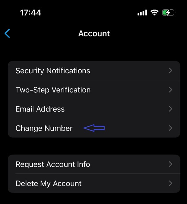 whatsapp account settings