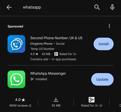 comment mettre à jour la version de whatsapp