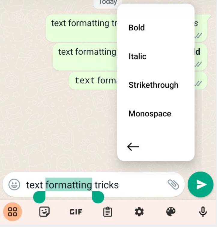 text style for whatsapp 