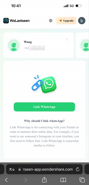 link your whatsapp account