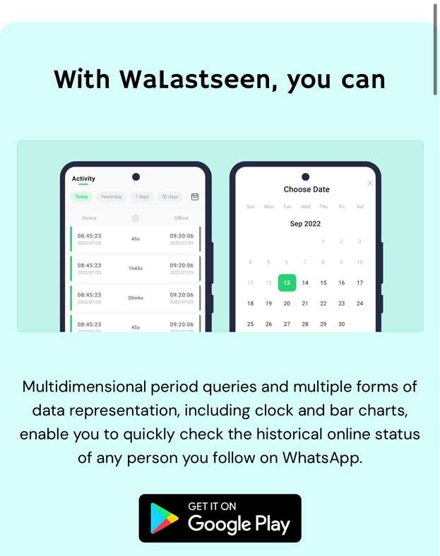 customize walastseen whatsapp tracker