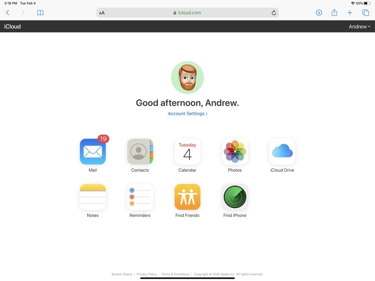 icloud website 