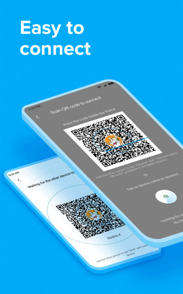 connect using QR code