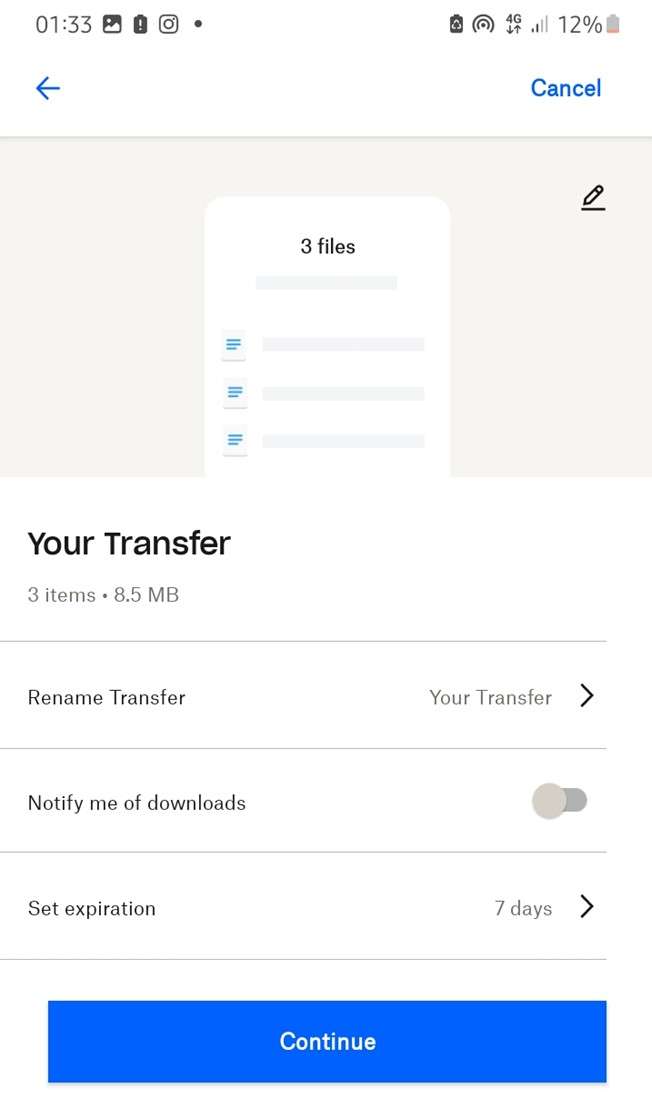 create transfer samsung to nokia dropbox