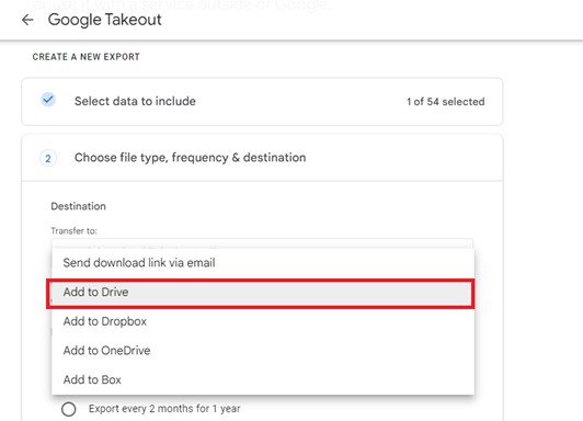 how to move google drive on google takeout