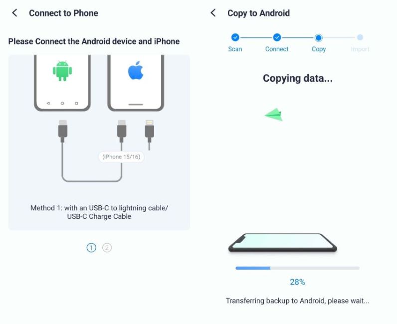 connect both smartphones