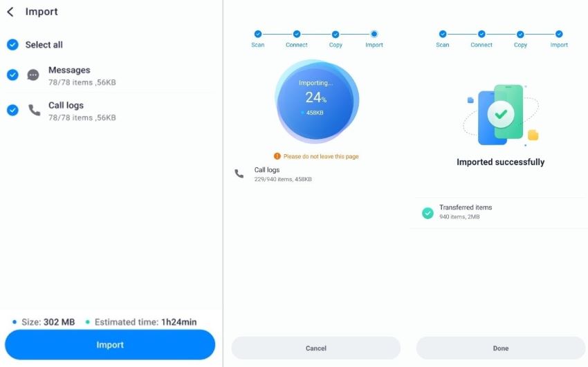 complete iphone to android data transfer