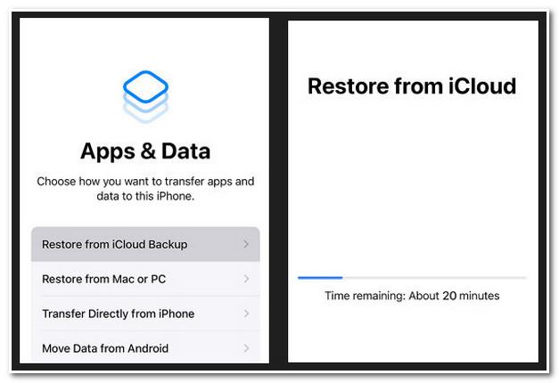 restore from icloud