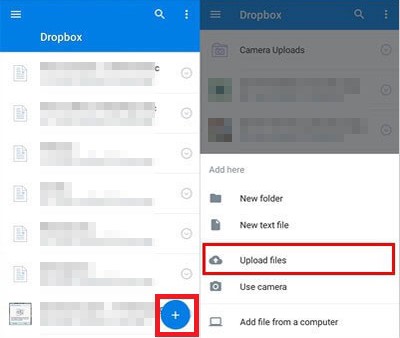 upload the music you wish to transfer on your dropbox account