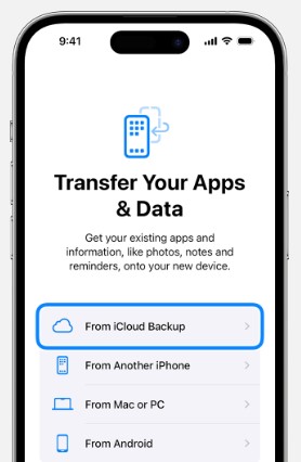 set up your new ipod and get music through icloud backup
