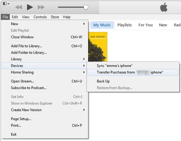 transfer music between ipods with itunes using a computer
