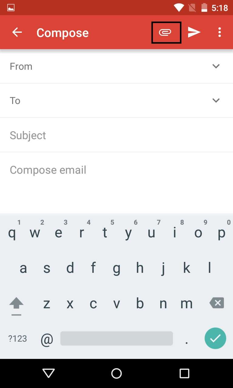 прикрепите файл в gmail